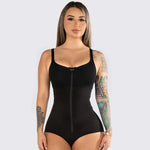 Sculpted Elegance: The Ultimate Black and Skin Harmony Body Suit