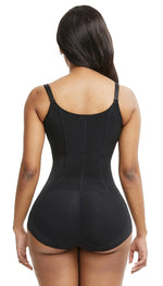 Sculpted Elegance: The Ultimate Black and Skin Harmony Body Suit